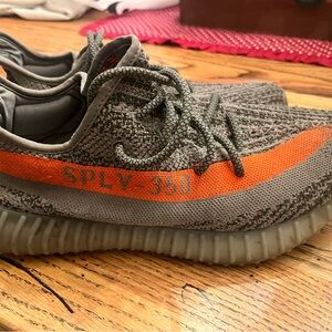 Adidas Yeezy Boost 350 V2 Gray Orange Sneakers